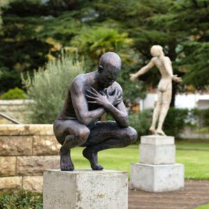 Crouching Man modern sculpture art
