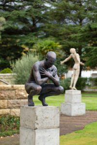 Crouching Man modern sculpture art