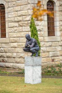 Crouching Man modern sculpture art